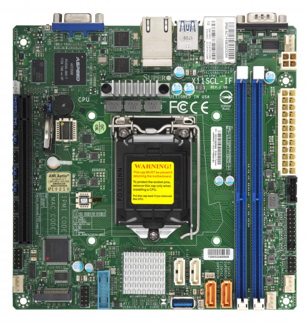 X11SCL-IF,SKT LGA1151,2x DDR4-2666MHz ECC UDIMM,C242 PCH