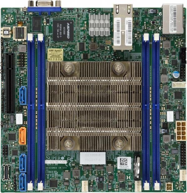 X11SDV-12C-TLN2F,Embedded Xeon-D Mini ITX,12 Core,Dual10