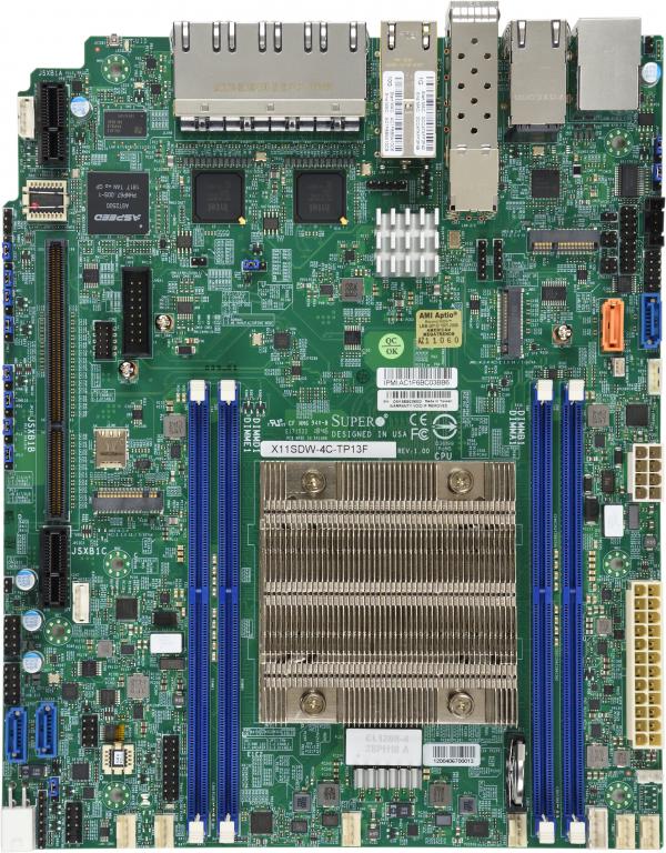 X11SDW-4C-TP13F,Intel SKL Xeon D Soc,4xDDR4 2400MHz 512G