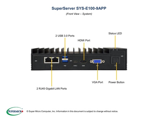 [SYS-E100-9APP] Fanless PC E101 + X11SAN