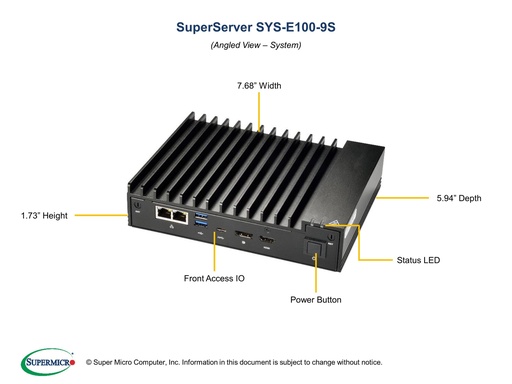 [SYS-E100-9S] CSE-E101-01, X11SSN