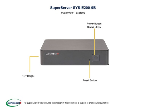 [SYS-E200-9B] CSE-101S, X11SBA-LN4F