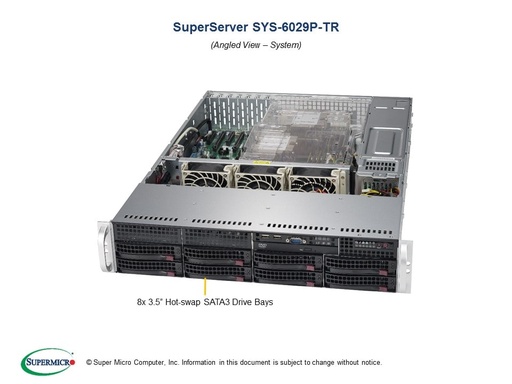 [SYS-6029P-TR] X11DPI-N-P, 825TS-R1K03LPBP-3, 2U X11 Mainstream Server