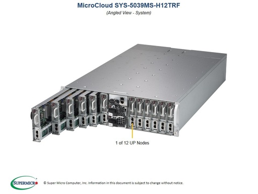 [SYS-5039MS-H12TRF] 3U MicroCloud System, X11SSE-F, CSE-939HS-R2K04BP