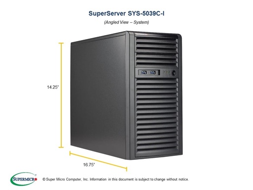 [SYS-5039C-I] SuperWorkstation (X11SCL-F, CSE-731i-404B)
