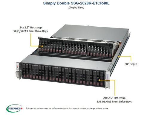 [SSG-2028R-E1CR48L] (EOL)X10DSC+, 226STS-R1K62P1