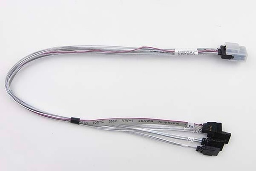 [CBL-0097L-03] 30AWG 50CM IPASS to 4 SATA W/50CM SB, S