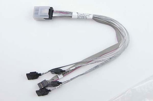 [CBL-0118L-03] Ipass To 4 SATA Cable, 30AWG, 29/29/27/27 CM, W/ 27CM SB, S