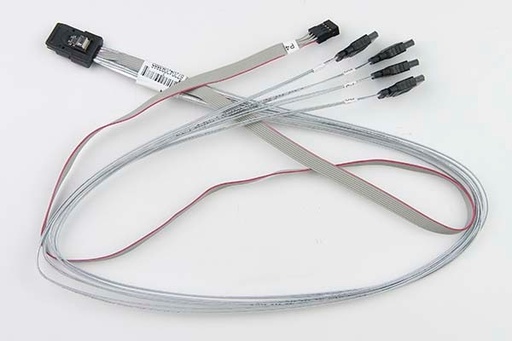 [CBL-0237L-01] 30AWG 70CM IPASS to 4 SATA W/70CM SB, S