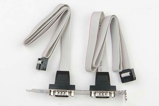 [CBL-CDAT-0602] Two 9 Pin SERIAL PORT to 2 COM Port Cable with Bracket, 60cm