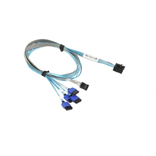 [CBL-SAST-0948] MINI SAS HD-4 SATA,12G,INT,60CM,60CM SB,30AWG