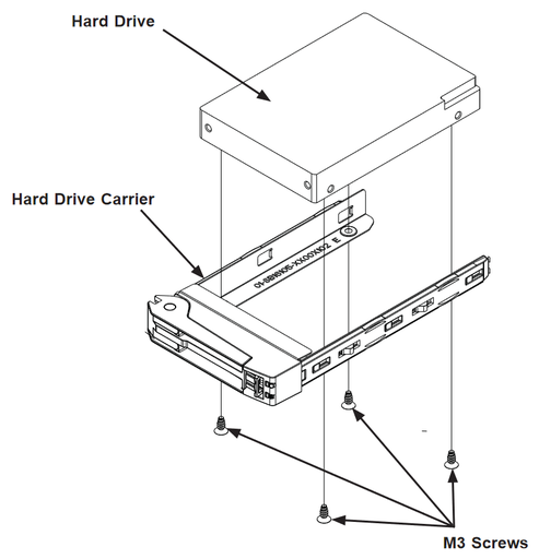 [MCP-220-00090-0B] Black Gen 3.5 Hot Swap 2.5" HDD Tray