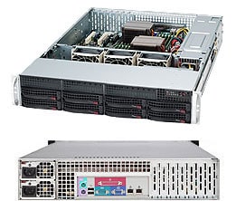 [CSE-825TQC-R802LPB] Black 2U SC825TQC SAS3 LP Chassis w/ Red. 800W PWS