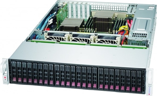 [CSE-216BAC4-R1K23LPB] Black 2U SC216B LP SAS3 NVMe Chassis w/ Redundant 1200W