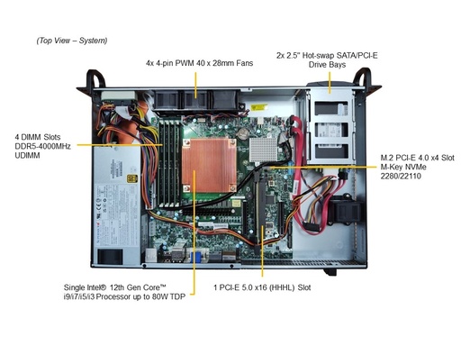 [CSE-510FT-203B] Black 1U SC510FT Chassis w/ 203W Power Supply,RoHS