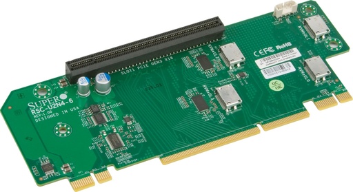 [RSC-U2N4-6] 2U Ultra Riser Card with 4 NVME and PCI-Ex16,RoHS/REACH