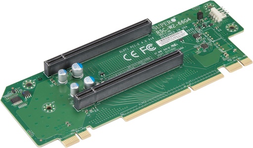 [RSC-W2-66G4] 2U LHS WIO Riser card with two PCI-E 4.0 x16 slots,HF,RoHS