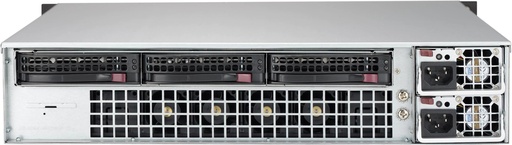 [CSE-823MTQC-R802LPB] Black 2U SC823M SAS3 LP Chassis w/ Redundant 800W, RoHS