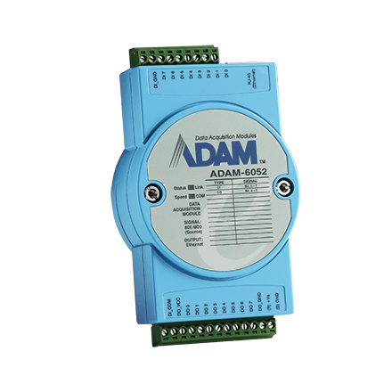 [ADAM-6052-D] 16-Ch Source Type DI/O Module