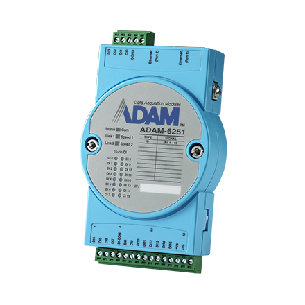 [ADAM-6251-B] 16-ch Isolated Digital Input Modbus TCP Module