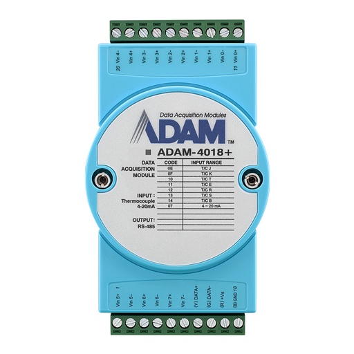 [ADAM-4018+-F] 8-Ch Thermocouple Input Module w/ Modbus