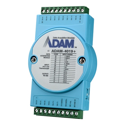 [ADAM-4019+-F] 8-Channel Universal Analog Input Module