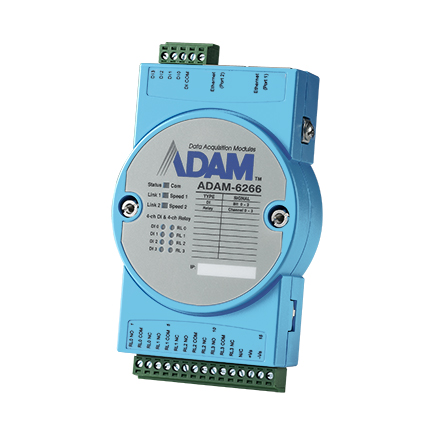 [ADAM-6266-B] 4-ch Relay Output Modbus TCP Module with 4-ch DI