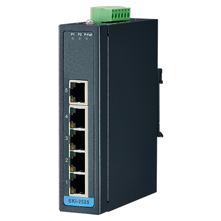 [EKI-2525-BE] 5-port 10/100Mbps unmanaged Ethernet switch