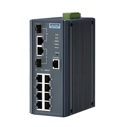 [EKI-7710G-2CI-AE] 8G + 2G Combo Managed switch w/Wide temp