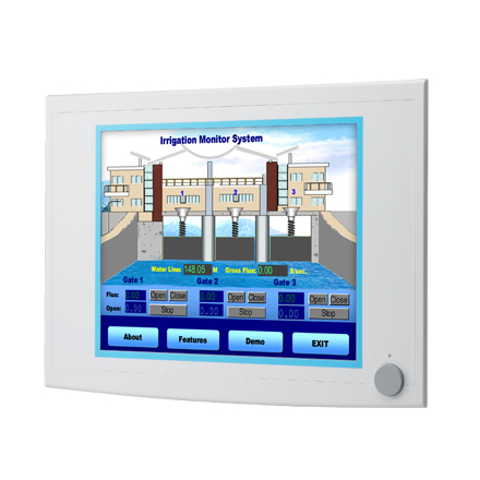[FPM-5151G-R3BE] 15" XGA Ind. Monitor w/ Resistive TS (Combo)