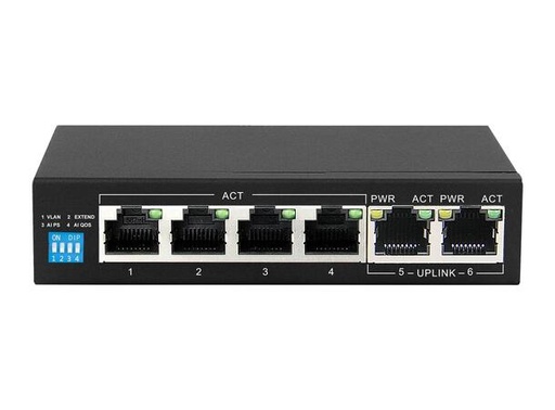 [PS504GT] LinkIT PoE+ Switch 6-Port