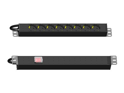 [PDU-8S-2M-SB-REV] LinkIT 19" Power Strip 8xCEE 7/4 2m