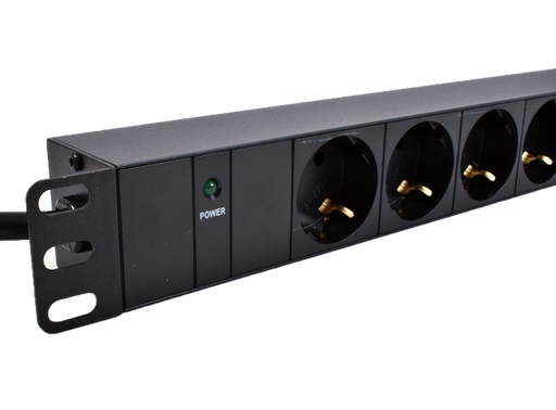 [PDU-8S-2M-C14-P] LinkIT 19" Strømskinne 8xCEE7/4 2m