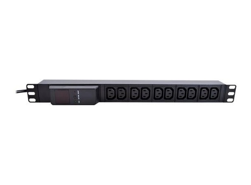 [PDU-10C13-2M-S-A] LinkIT 19" Strømskinne 10xC13 2m