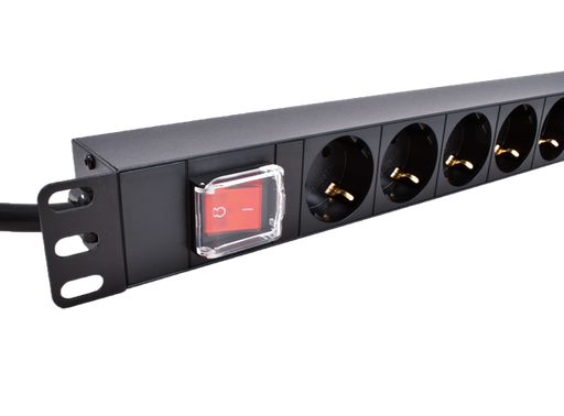 [PDU-8S-3M-SB] LinkIT 19" Strømskinne 8xCEE 7/4 3m