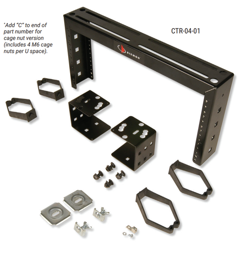 [CTR-04-01C] Siemon Cable Tray Rack, 4U, takfeste