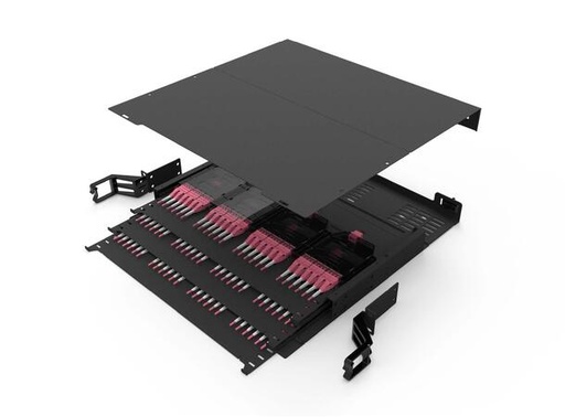 [LI-UHD1U-144C-MPO] LinkIT 1U slim panel for 12xMPO cassettes