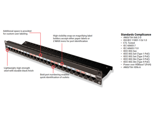 [Z6AS-PF-24] Siemon Patchpanel 24-Port