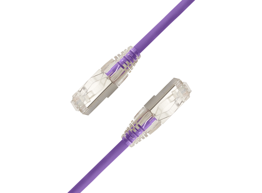 [LI-SC6AFUTP-0005-PU] LinkIT SlimPatch F/UTP Cat6a purple 0.5m