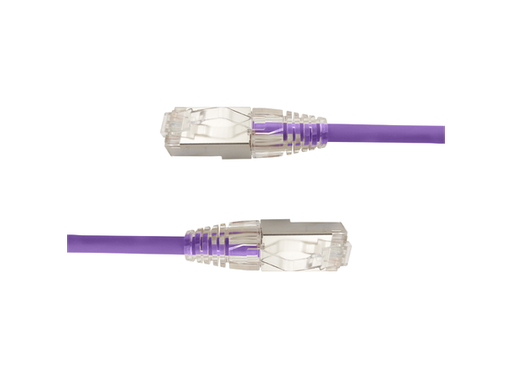 [LI-SC6AFUTP-0050-PU] LinkIT SlimPatch F/UTP Cat6a Purple 5m