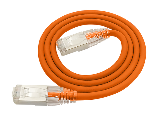 [LI-SC6AFUTP-0003-OR] LinkIT SlimPatch F/UTP Cat6a Orange 0.3m
