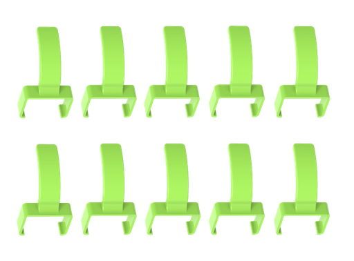 [LI-C6ASFTP-CF-GREEN] LinkIT ColorFlex Cat6a clips green
