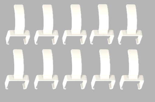 [LI-C6ASFTP-CF-WHITE] LinkIT ColorFlex Cat6a clips white