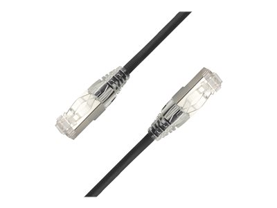 [SFTPC6A-0075M-SV] LinkIT SlimPatch F/UTP Cat6a black 0.75m