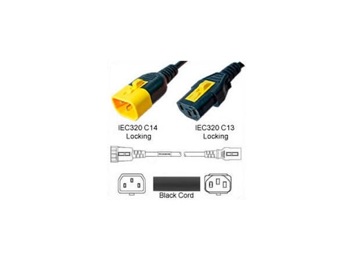 [SO-8903] Power cable V-Lock, C13-C14, 0.3 meter