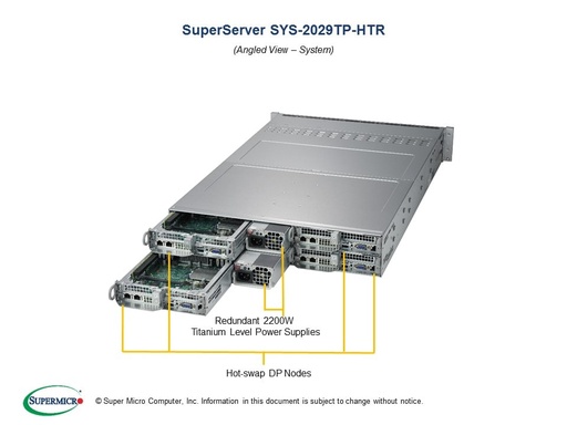 [SYS-2029TP-HTR] X11DPT-PS, CSV-217HQ+-R2K20BP3, BPN-ADP-6SATA3P, SIOM base