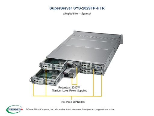 [SYS-2029TP-HTR] X11DPT-PS, CSV-217HQ+-R2K20BP3, BPN-ADP-6SATA3P, SIOM base