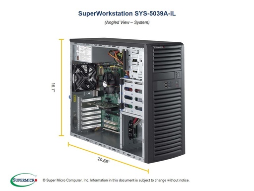 [SYS-5039A-IL] SuperWorkstation (X11SAE, CSE-732D4-668B),HF,RoHS