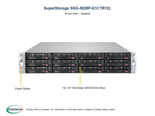[SSG-5029P-E1CTR12L] X11SPH-nCTF, CSE-826BE1C-R802LPB