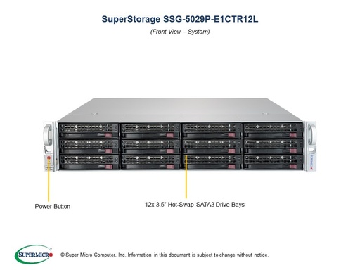 [SSG-5029P-E1CTR12L] X11SPH-nCTF, CSE-826BE1C-R802LPB